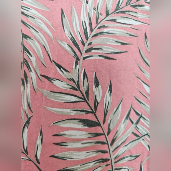 JACHS New York Men's Pink Red Tropical Hawaiian Short Sleeve Button-Up Shirt, S - Picture 6 of 9